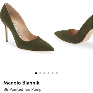 Manolo blahnik BB green pump
